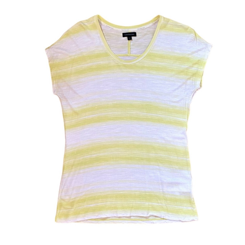 CALVIN KLEIN striped burnout tee